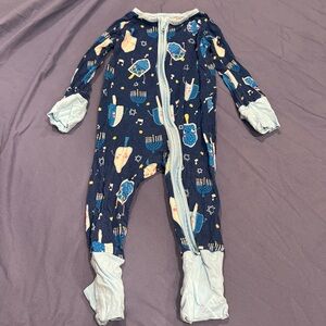 Little Sleepies Blue and White Kids Pajama Set